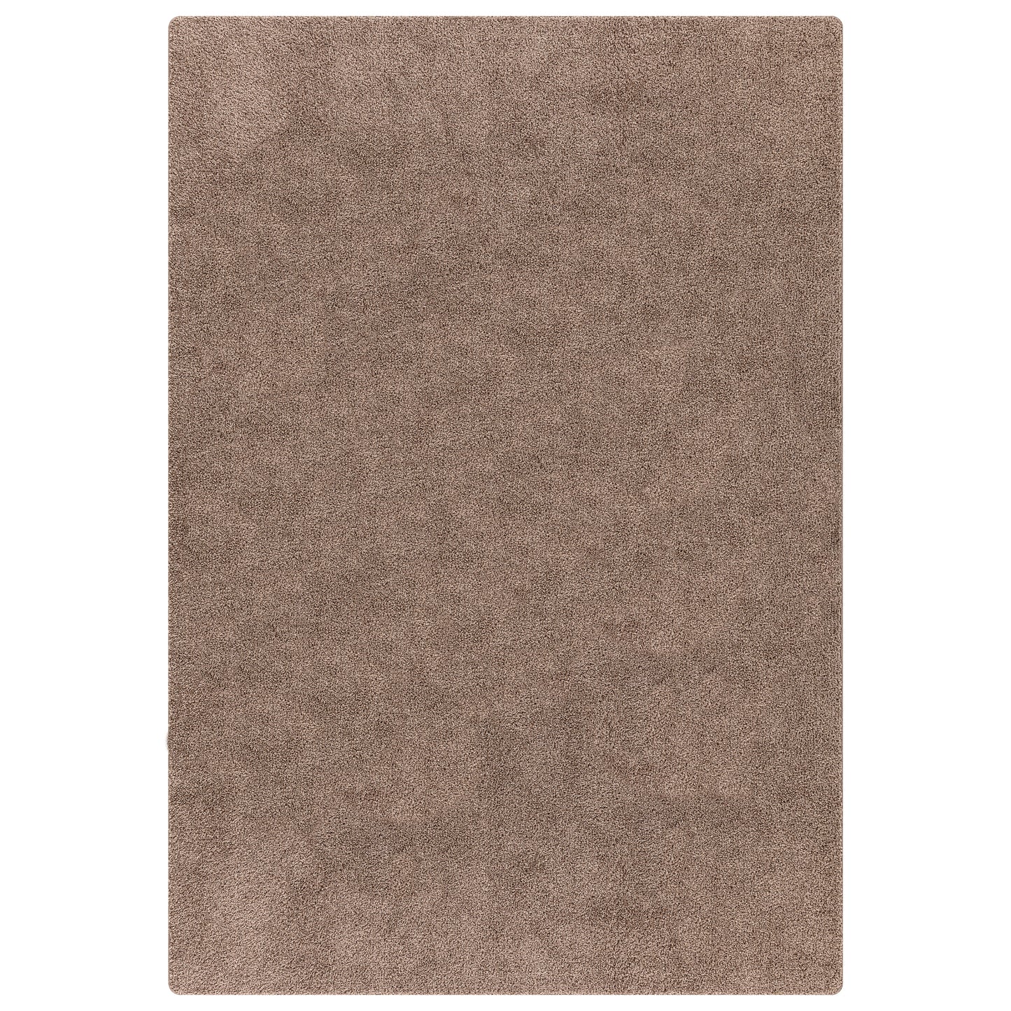 Langhåret Tæppe Med Latexbund Brun 80X150 Cm