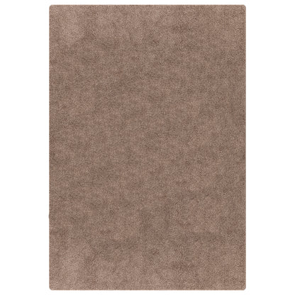 Langhåret Tæppe Med Latexbund Brun 80X150 Cm