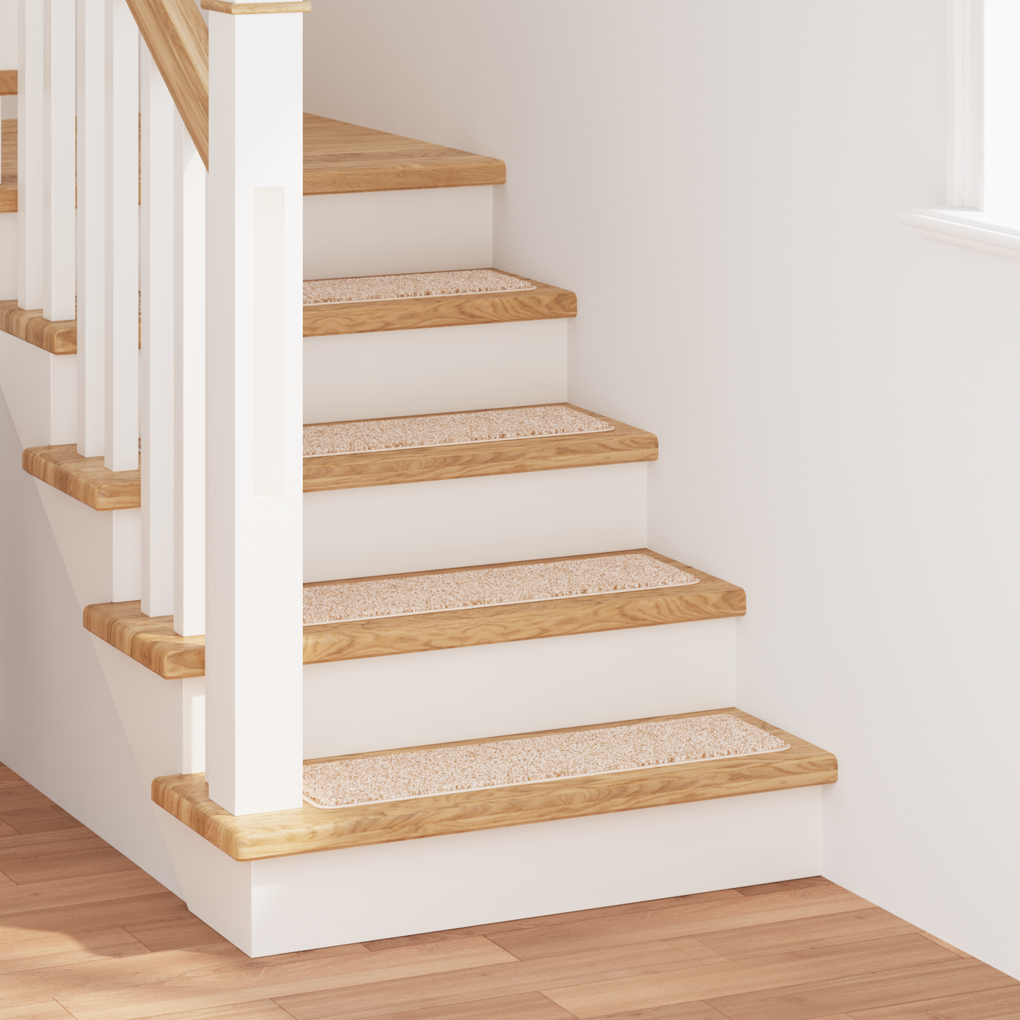 Skridsikre Trappemåtter 15 Dele Creme 75 X 20 Cm Pp