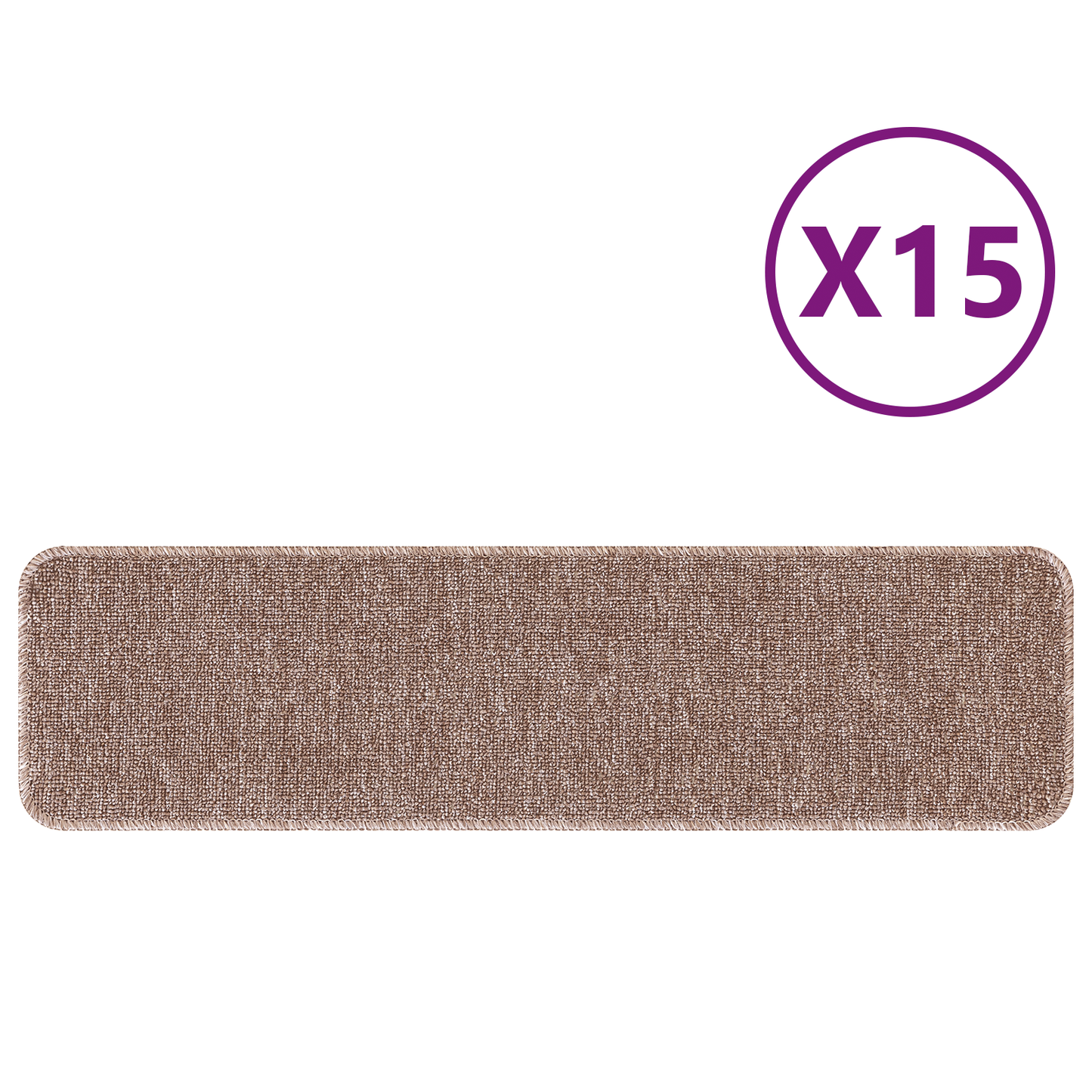 Skridsikre Trappemåtter 15 Dele Lysebrun 75 X 20 Cm Pp