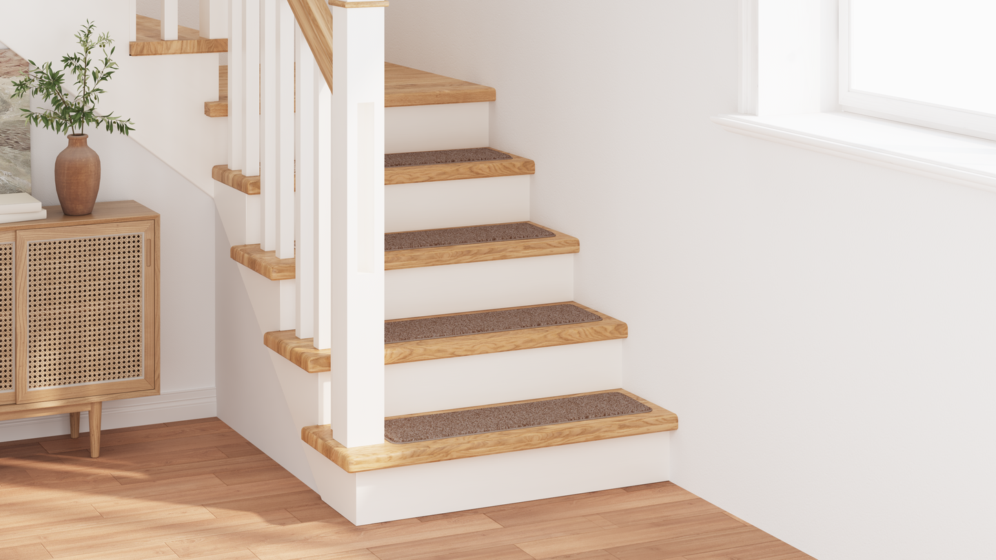 Skridsikre Trappemåtter 15 Dele Brun 75 X 20 Cm Pp