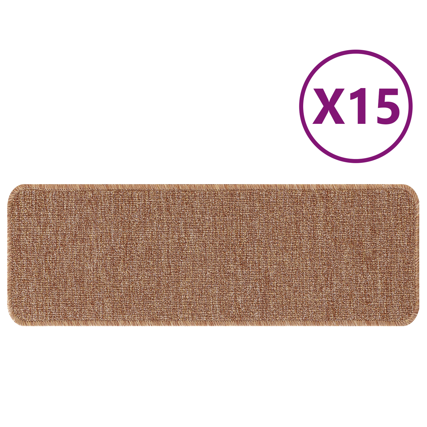 Skridsikre Trappemåtter 15 Dele Gul 60 X 25 Cm Pp