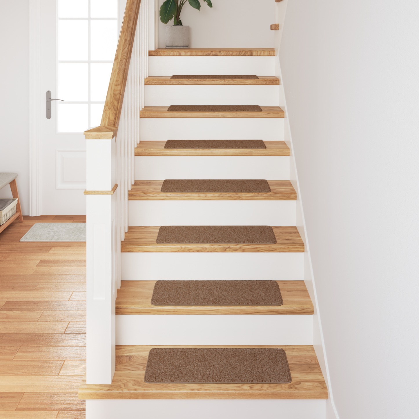 Skridsikre Trappemåtter 15 Dele Gul 60 X 25 Cm Pp