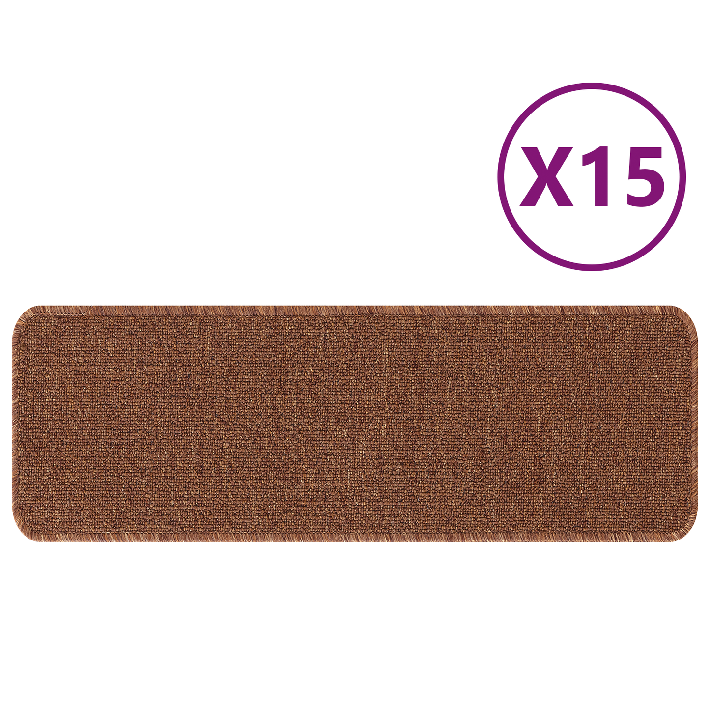 Skridsikre Trappemåtter 15 Dele Gul 60 X 25 Cm Pp