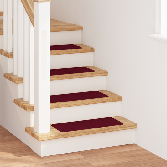 Skridsikre Trappemåtter 15 Dele Bordeaux 60 X 25 Cm Pp