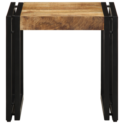 Sofabord 40X50X38 Cm Solid Groft Træ Mango