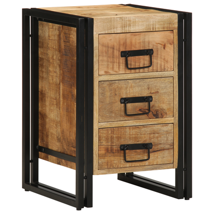 Sengebord 40X35X50 Cm Solid Groft Træ Mango