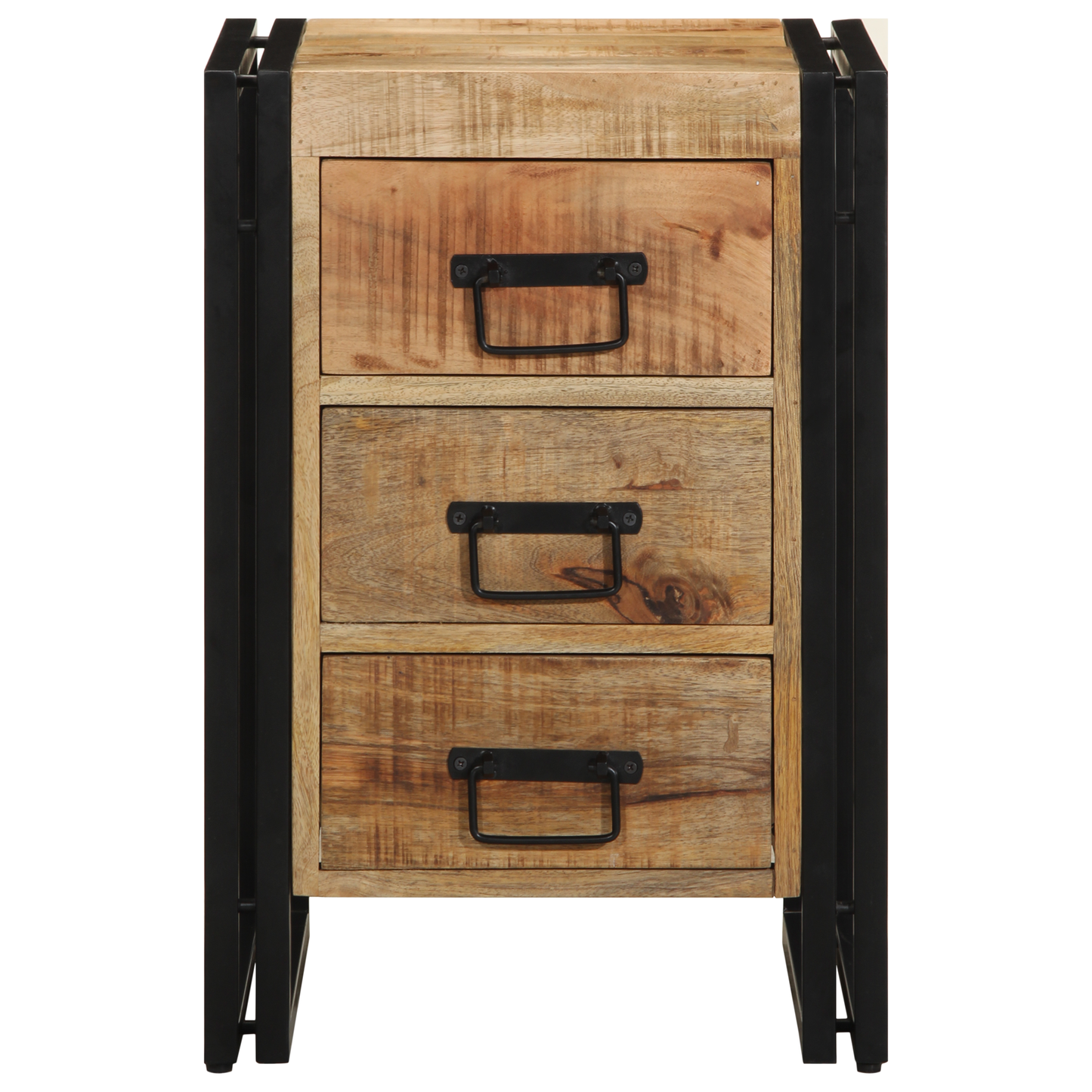 Sengebord 40X35X50 Cm Solid Groft Træ Mango