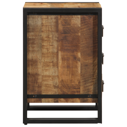 Sengebord 40X35X50 Cm Solid Groft Træ Mango