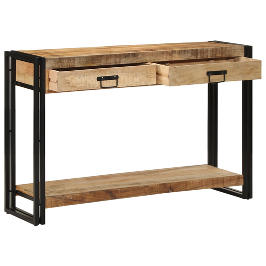 Konsolbord 120X33X75 Cm Solid Rå Mango Træ