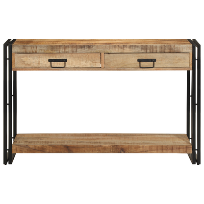Konsolbord 120X33X75 Cm Solid Rå Mango Træ