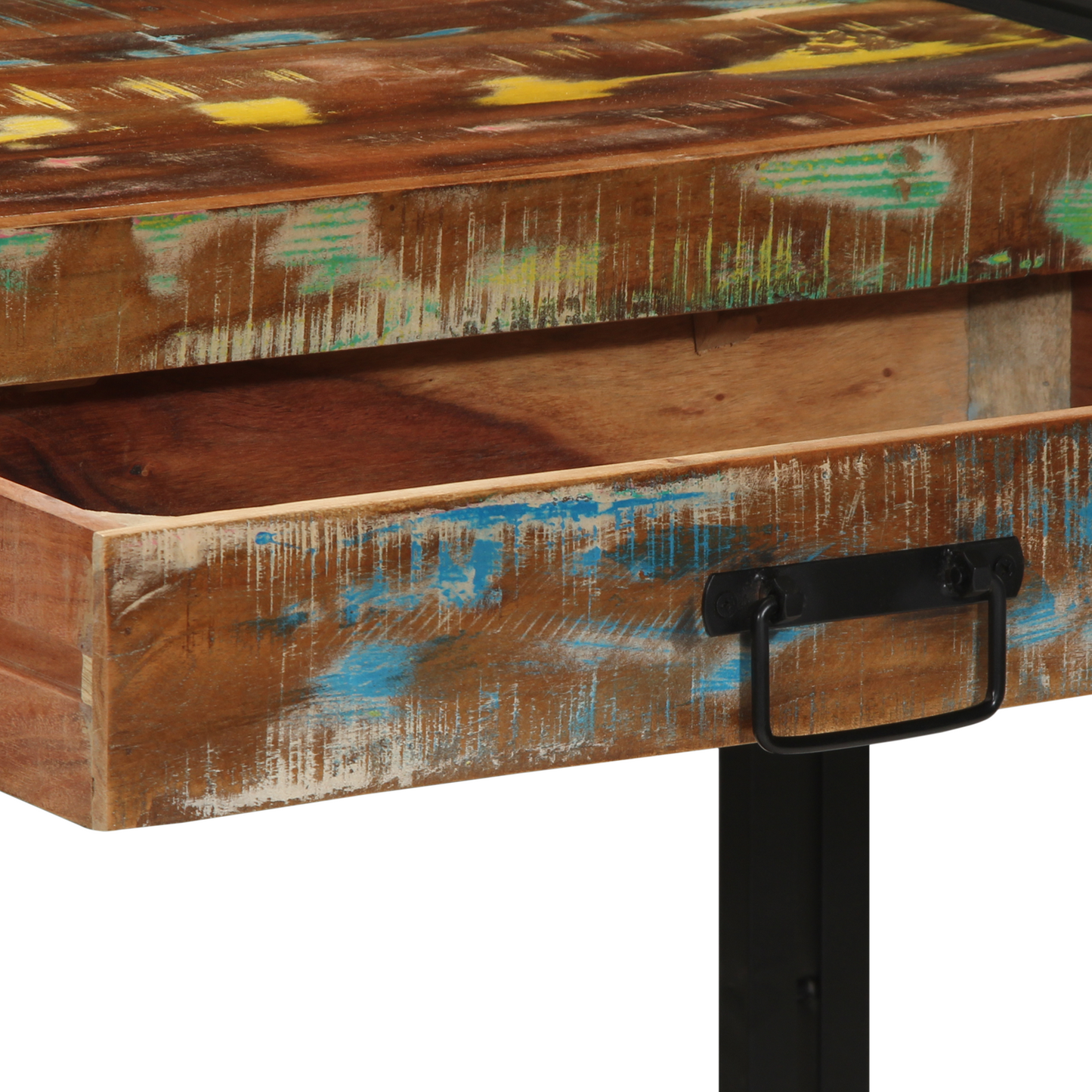 Konsolbord Flerfarvet 120X33X75 Cm Massivt Genbrugstræ