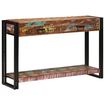 Konsolbord Flerfarvet 120X33X75 Cm Massivt Genbrugstræ