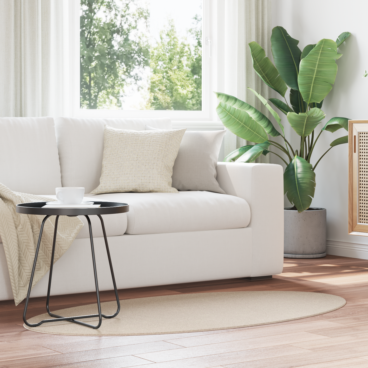 Tæppe &quot;Huarte&quot; Beige 80X150 Cm Oval