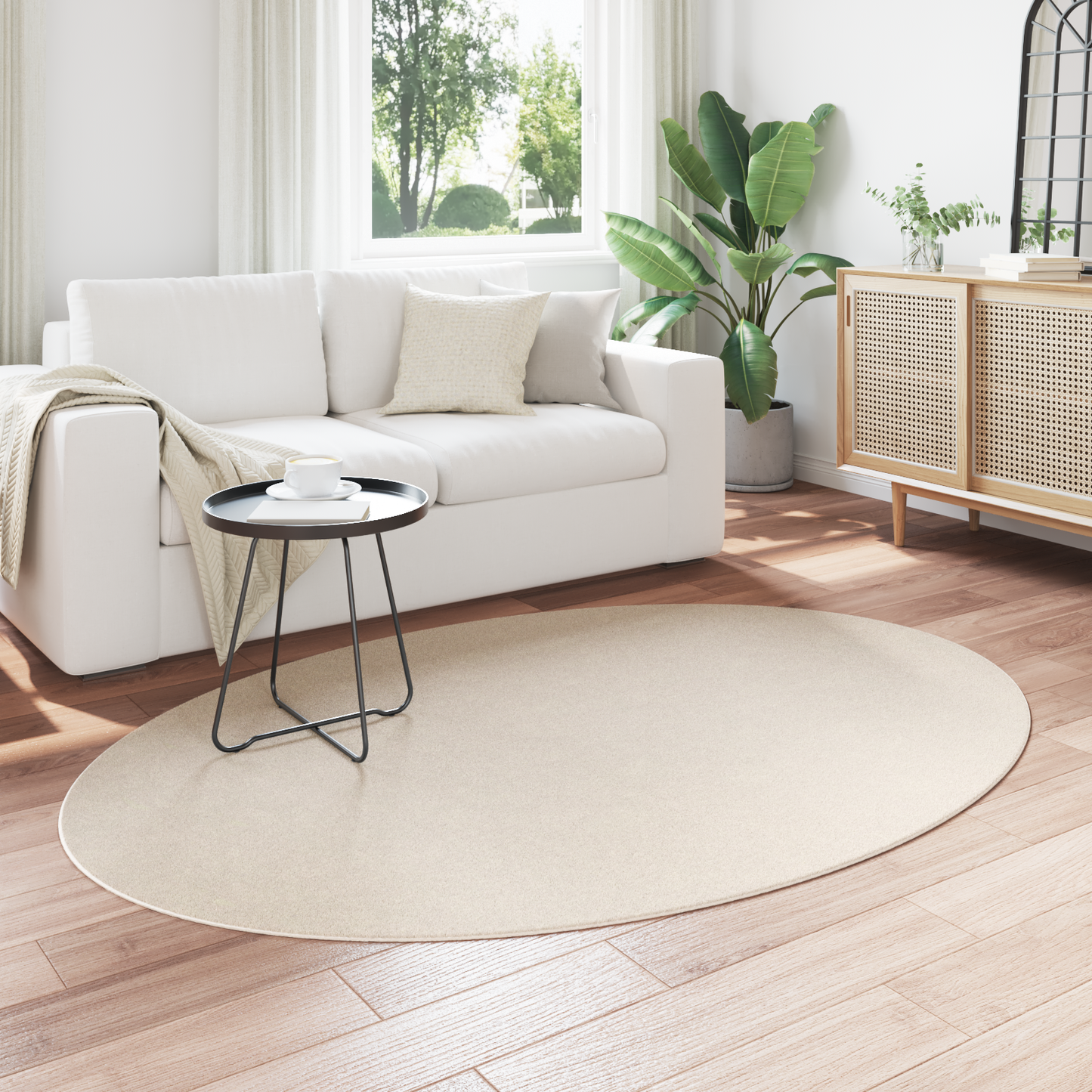 Tæppe &quot;Huarte&quot; Beige 140X200 Cm Oval