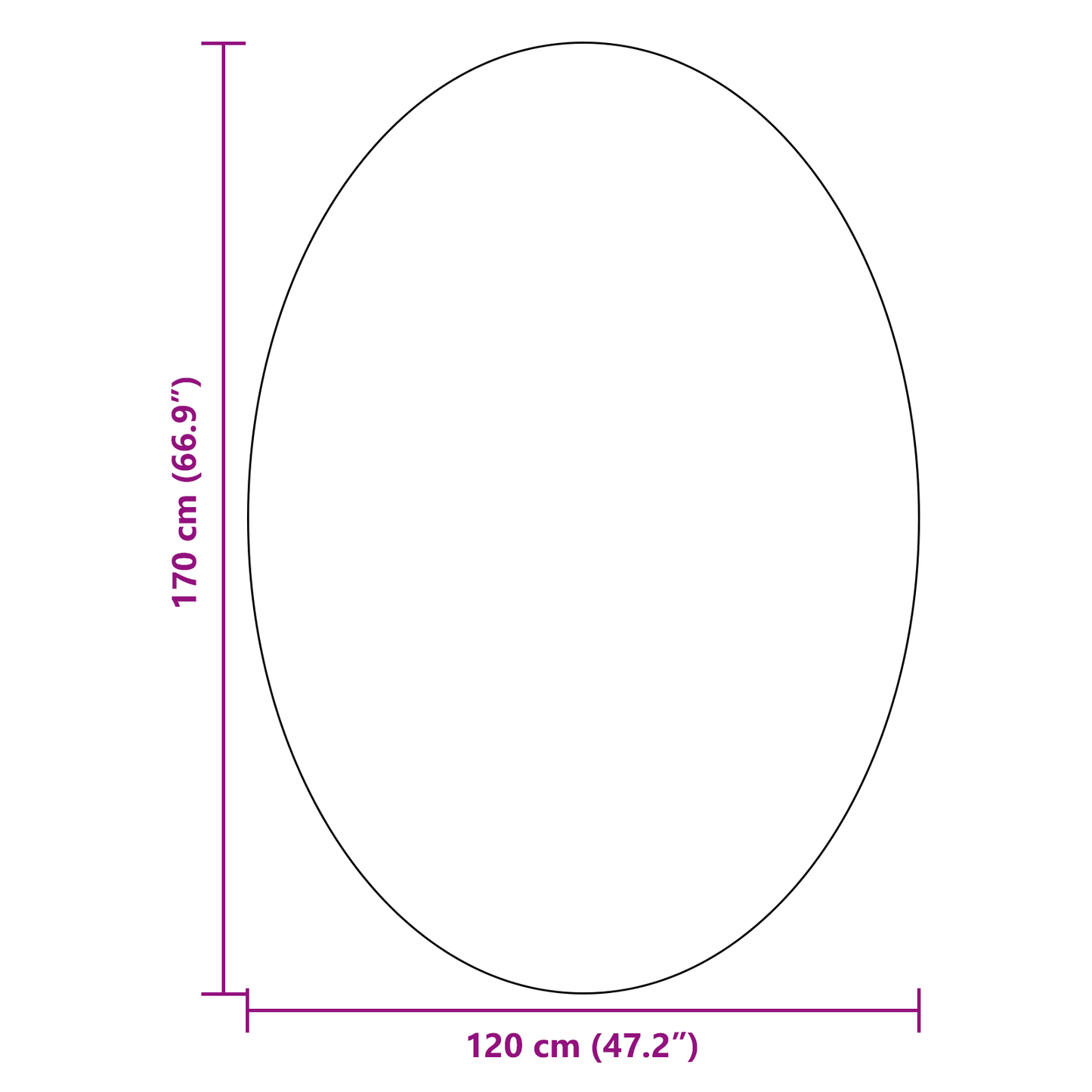 Tæppe &quot;Huarte&quot; Creme 120X170 Cm Oval