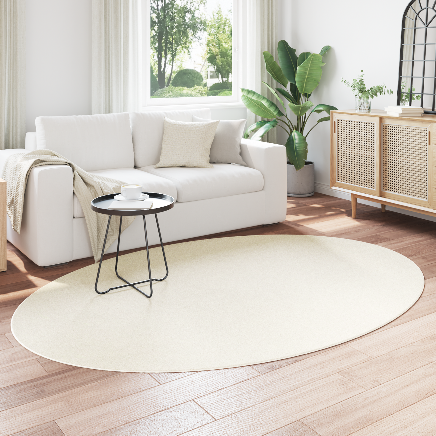 Tæppe &quot;Huarte&quot; Creme 160X230 Cm Oval