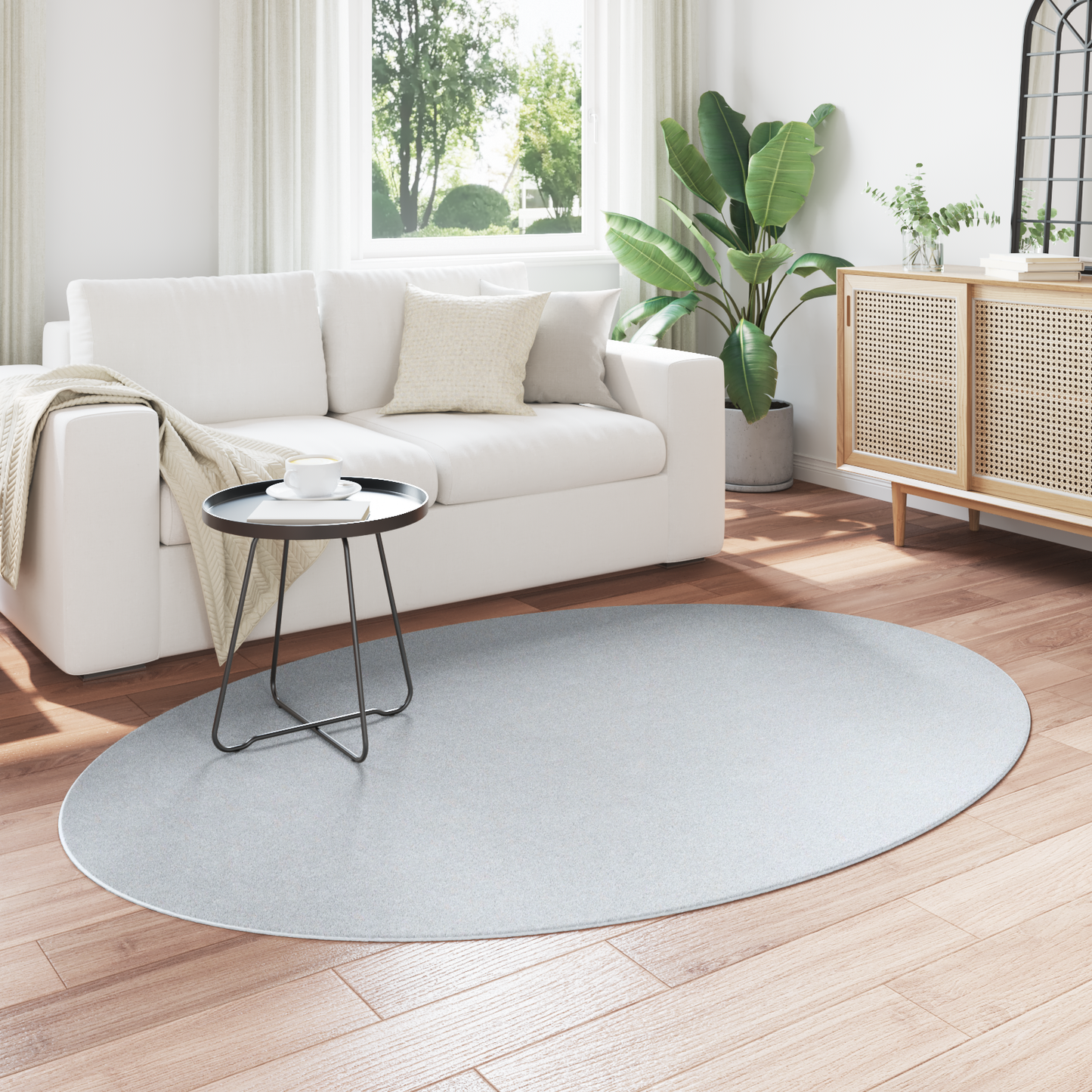 Tæppe &quot;Huarte&quot; Grå 140X200 Cm Oval
