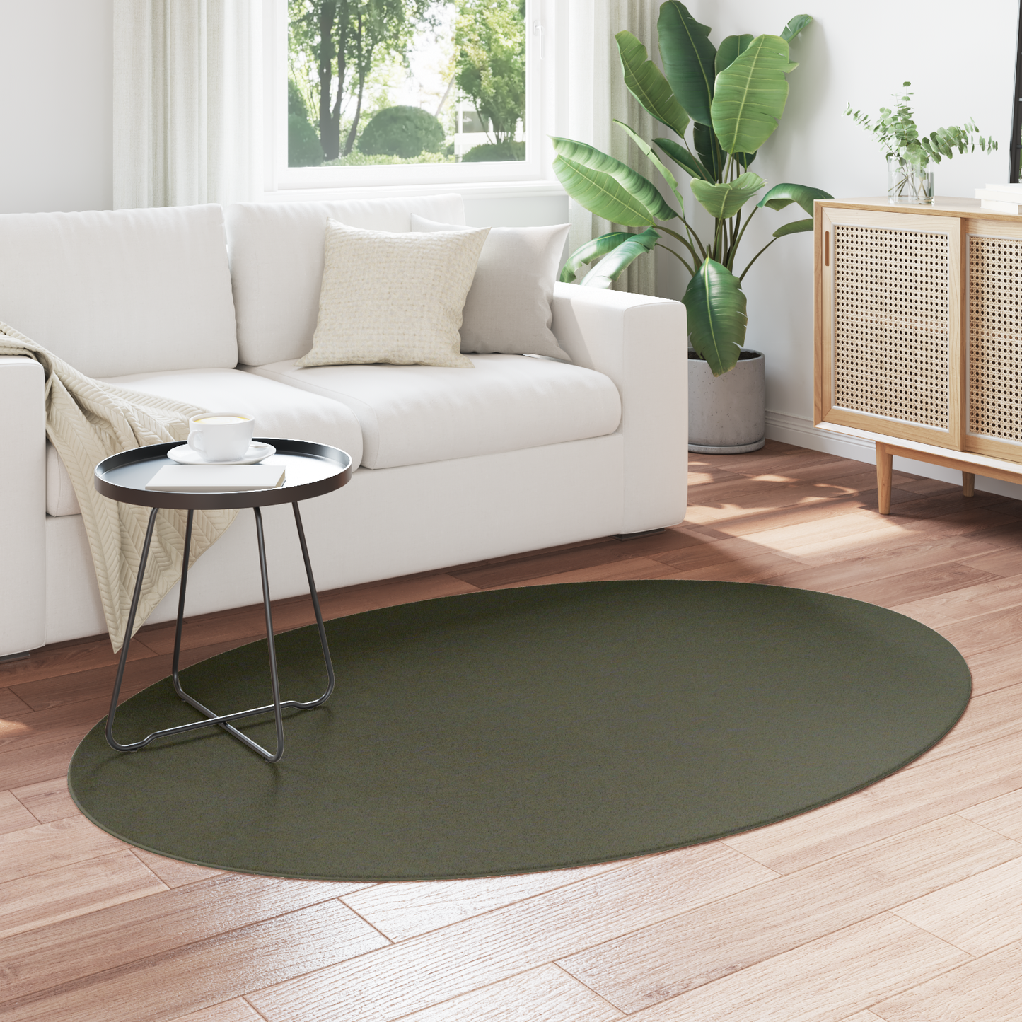Tæppe &quot;Huarte&quot; Skovgrøn 120X170 Cm Oval