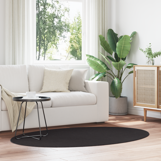 Tæppe &quot;Huarte&quot; Sort 100X200 Cm Oval