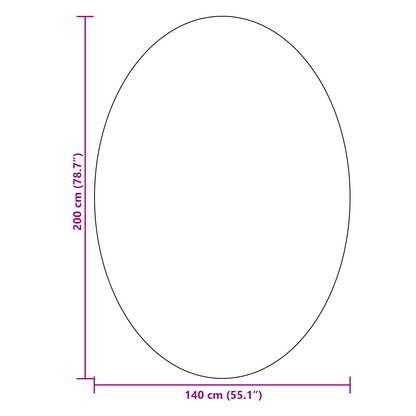 Tæppe &quot;Huarte&quot; Sort 140X200 Cm Oval