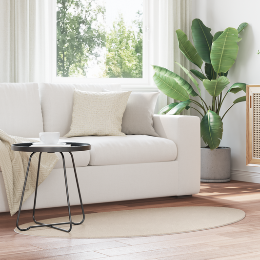 Tæppe &quot;Huarte&quot; Kort Pile Blødt Og Vaskbart Beige 80X150 Cm