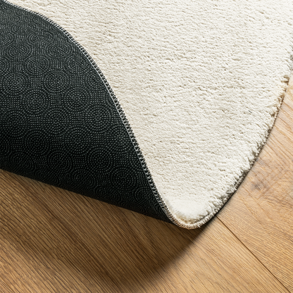 Tæppe 'Huarte'kort Lug Blød Og Vaskbar Creme 80X150 Cm