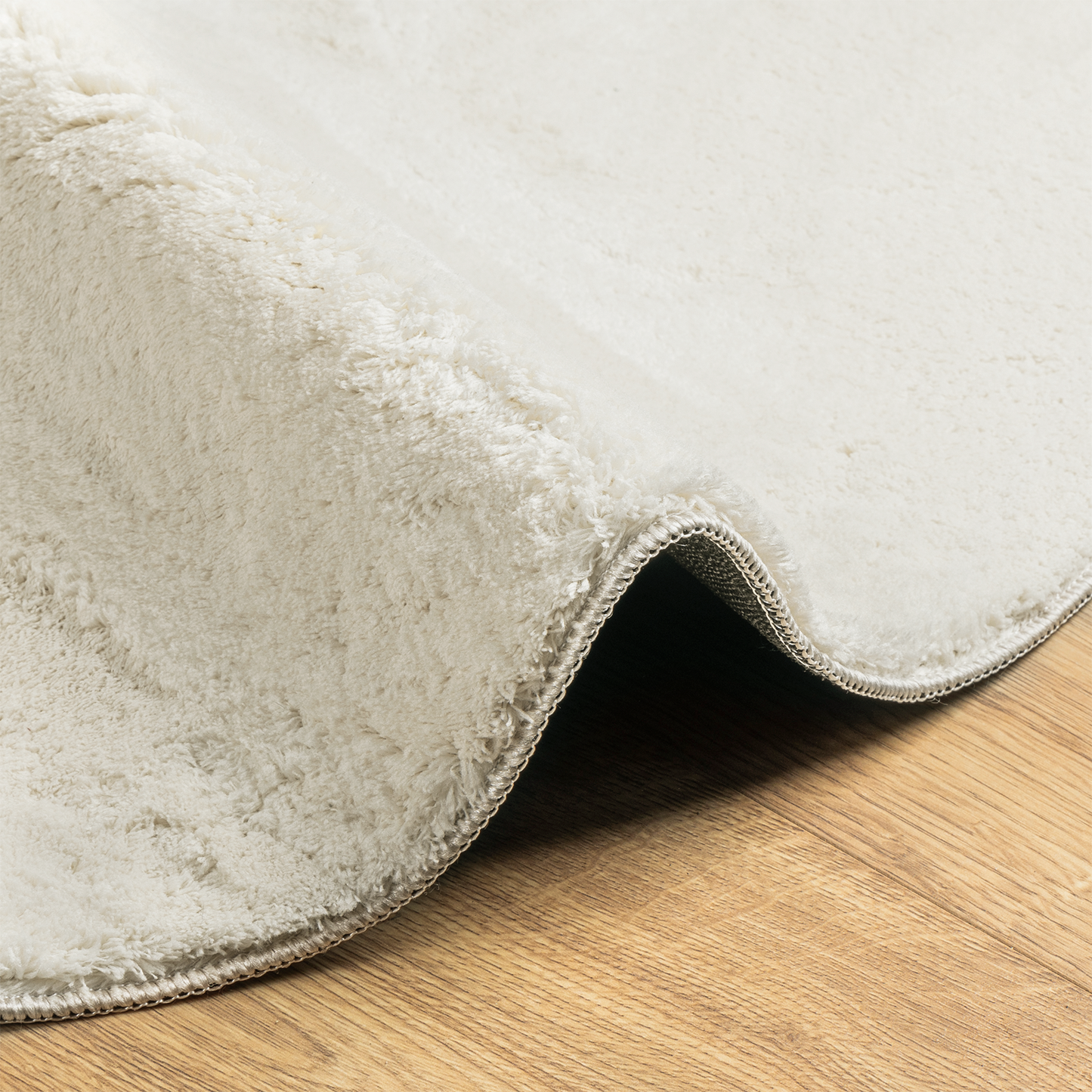 Tæppe 'Huarte'kort Lug Blød Og Vaskbar Creme 80X150 Cm