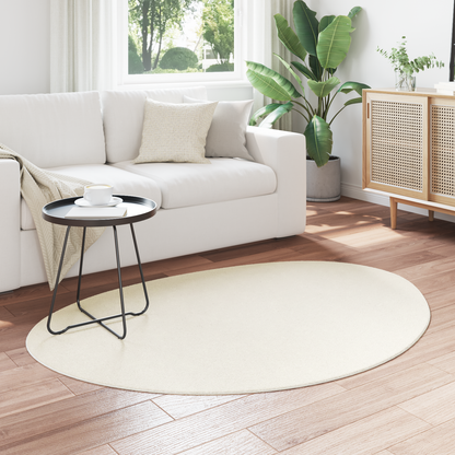 Tæppe 'Huarte'kort Pile Blød Og Vaskbar Creme 100X200 Cm