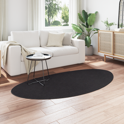 Tæppe 'Huarte'korthåret Blødt Og Vaskbart Sort 100X200 Cm