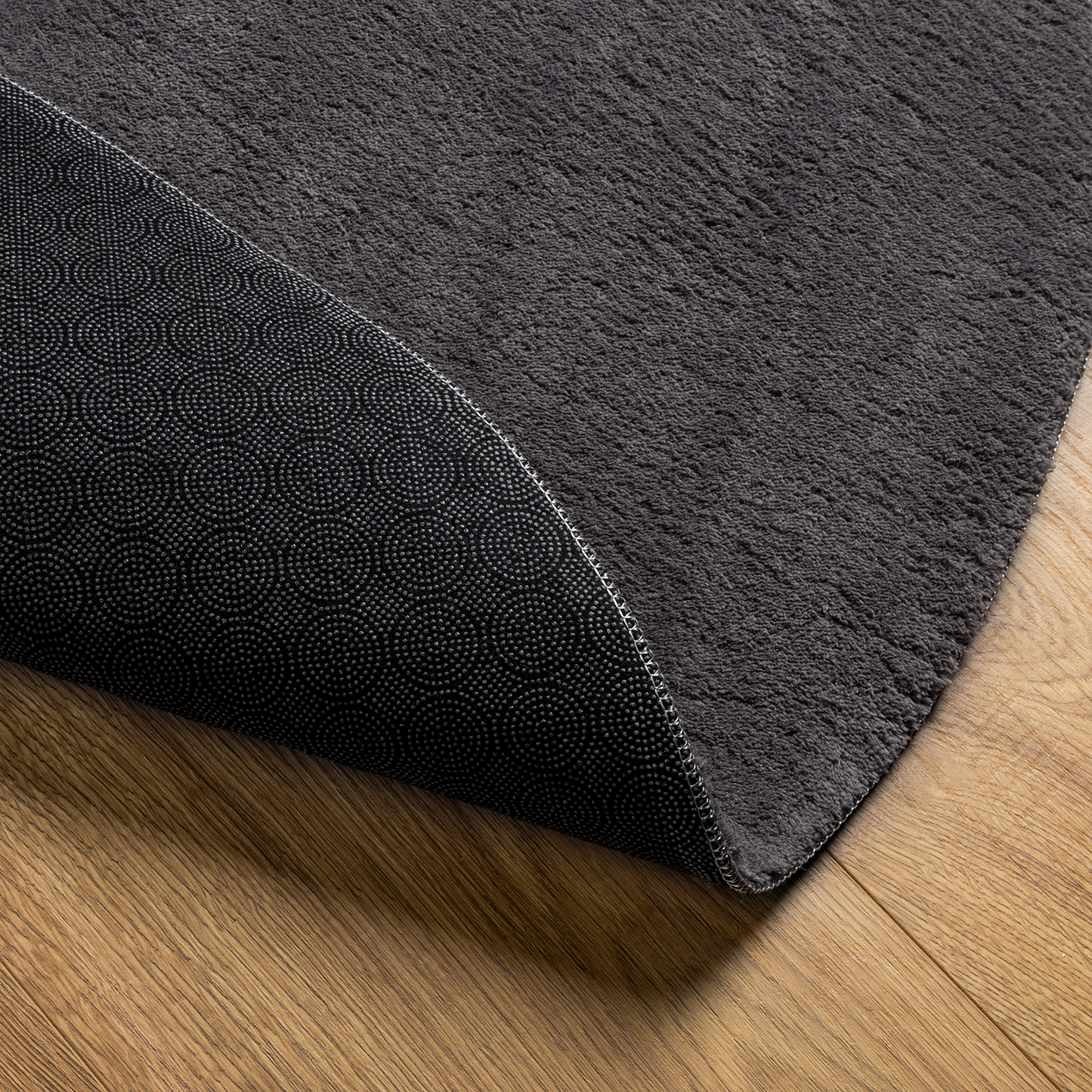 Områdetæppe Antracit 100X200 Cm Polyester Skridsikker