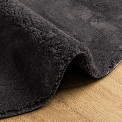Områdetæppe Antracit 100X200 Cm Polyester Skridsikker