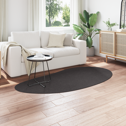 Områdetæppe Antracit 100X200 Cm Polyester Skridsikker