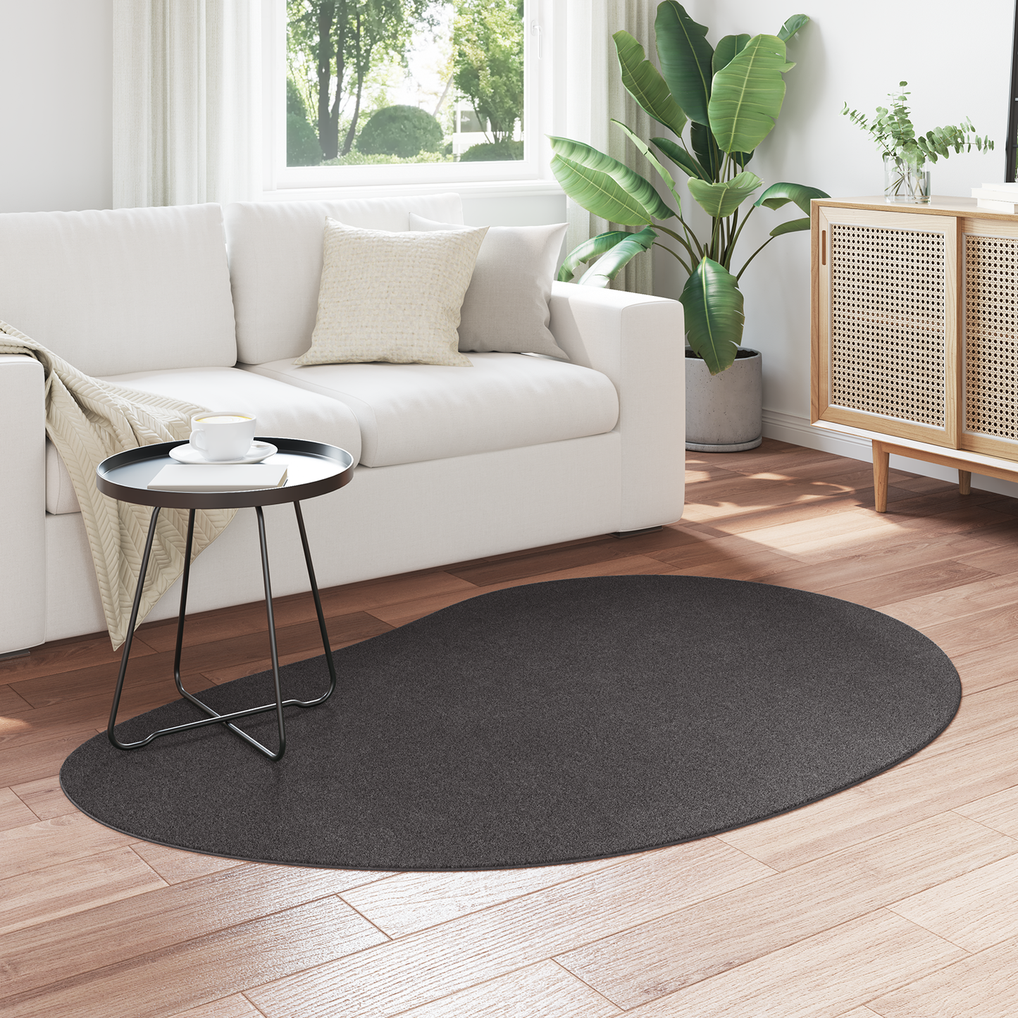 Område Tæppe Antracitgrå 120X170 Cm Non-Slip