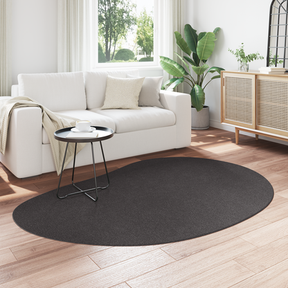 Områdetæppe Antracitgrå 140X200 Cm Polyester Skridsikker
