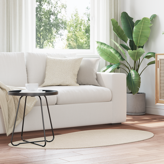 Områdetæppe Beige 80X150 Cm Polyester Non-Slip