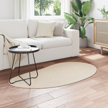 Områdetæppe Beige 80X150 Cm Polyester Non-Slip