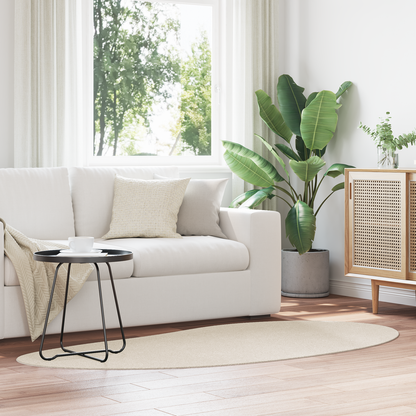 Område Tæppe Beige 100X200 Cm Polyester Antiskrid