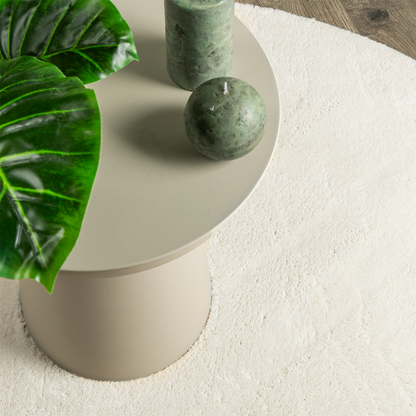 Områdetæppe Creme 80X150 Cm Polyester Antislip