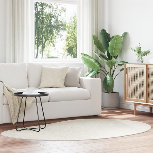 Bord Tæppe Creme 140X200 Cm Polyester Skridsikkert