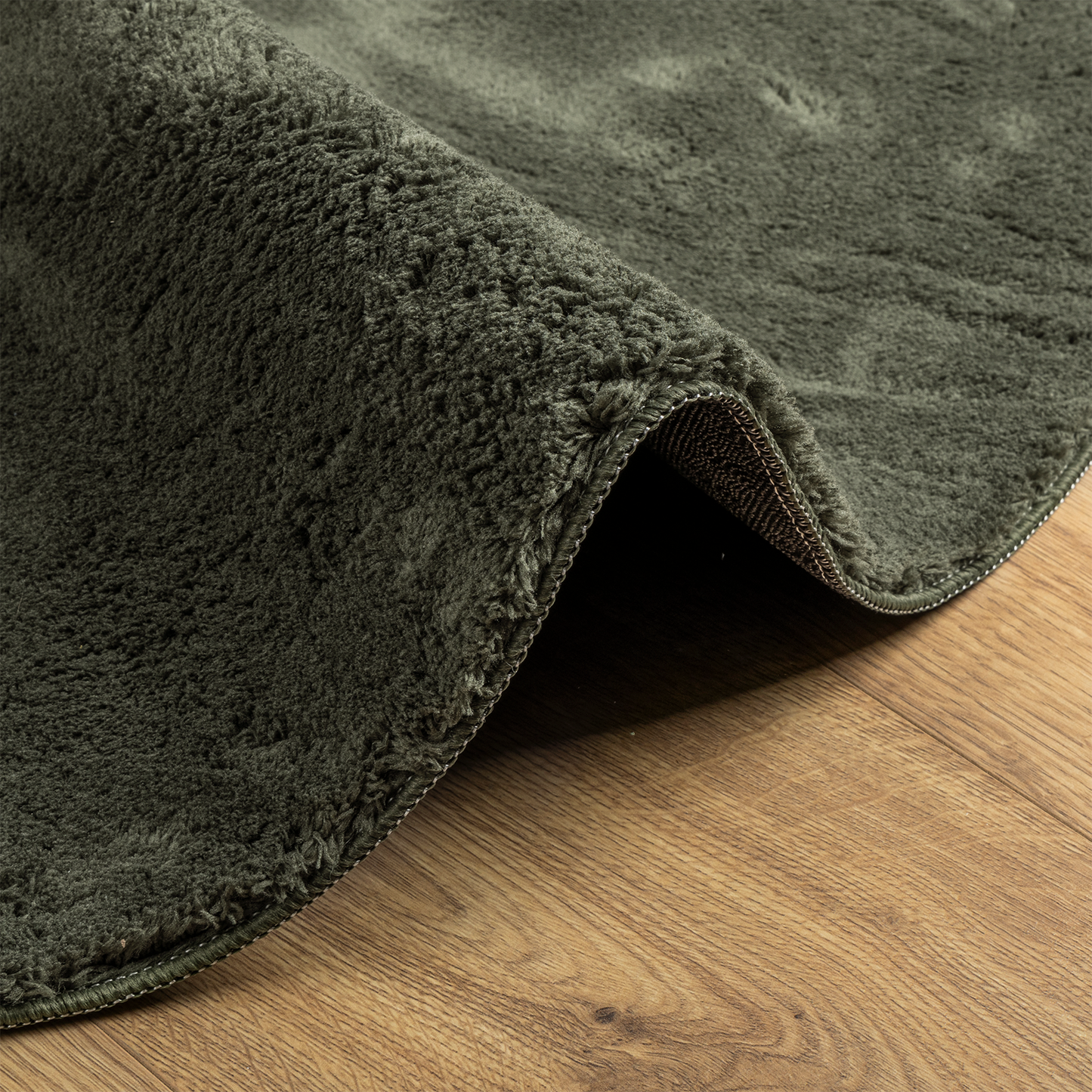 Tæppe Skovgrøn 100X200 Cm Polyester Skridsikker