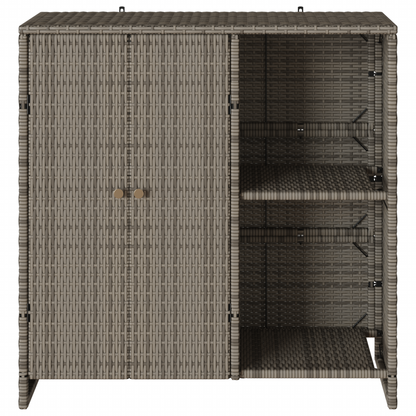Opbevaringsskab Grå 100X36X102 Cm Rattan