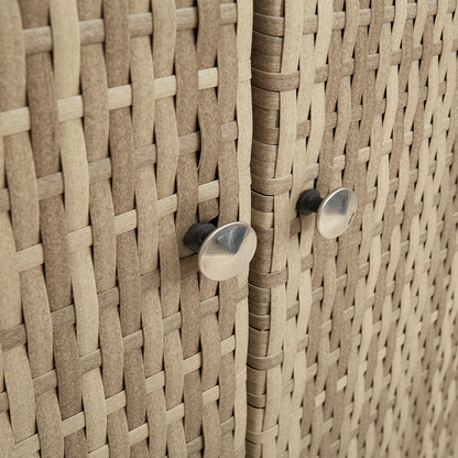 Opbevaringsskab Beige 100X36X102 Cm Rattan