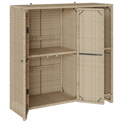 Opbevaringsskab Beige 100X36X102 Cm Rattan