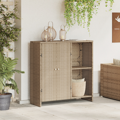 Opbevaringsskab Beige 100X36X102 Cm Rattan