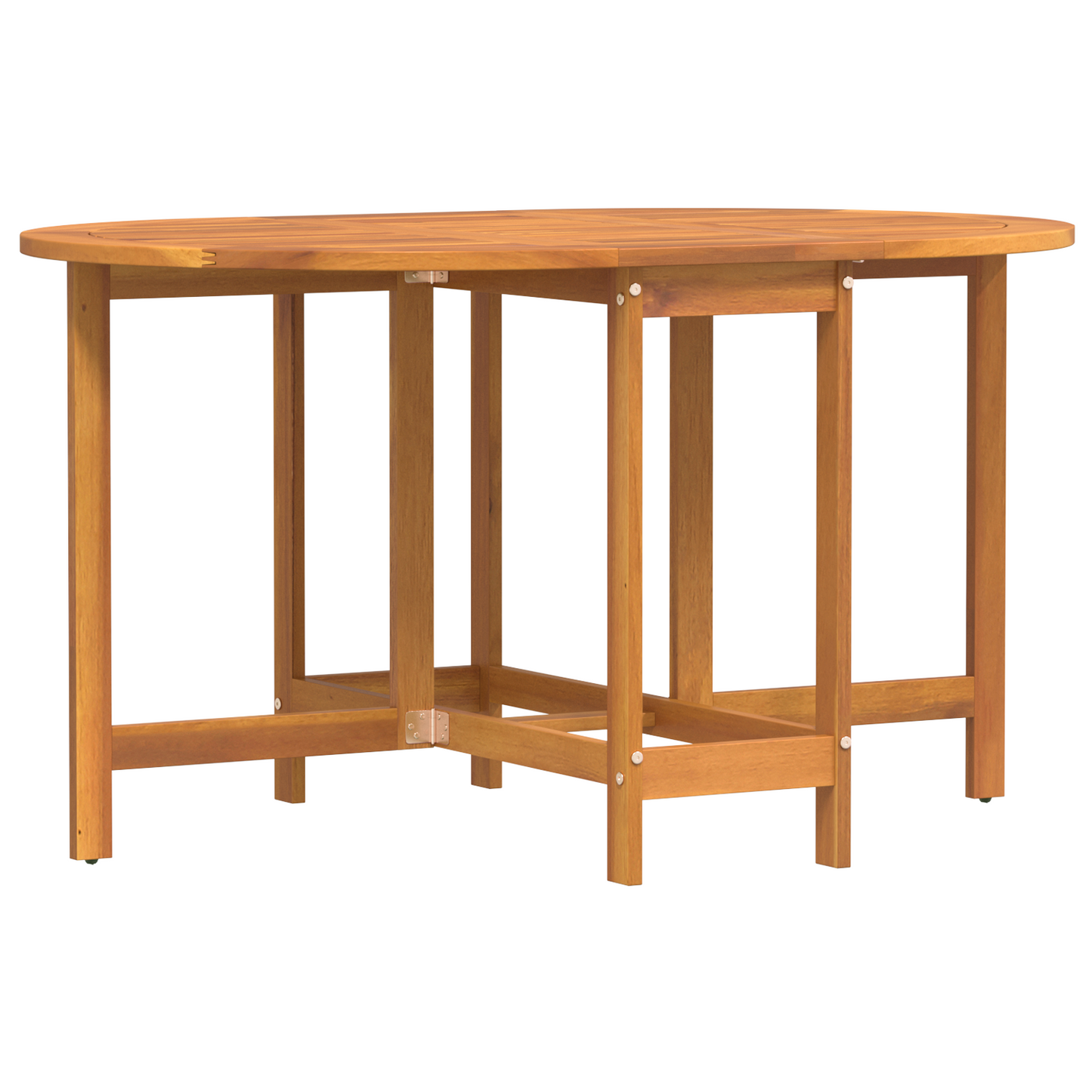 Sammenklappeligt Smørrebrødsbord 110X60X72 Cm I Massivt Akacietræ - Oval