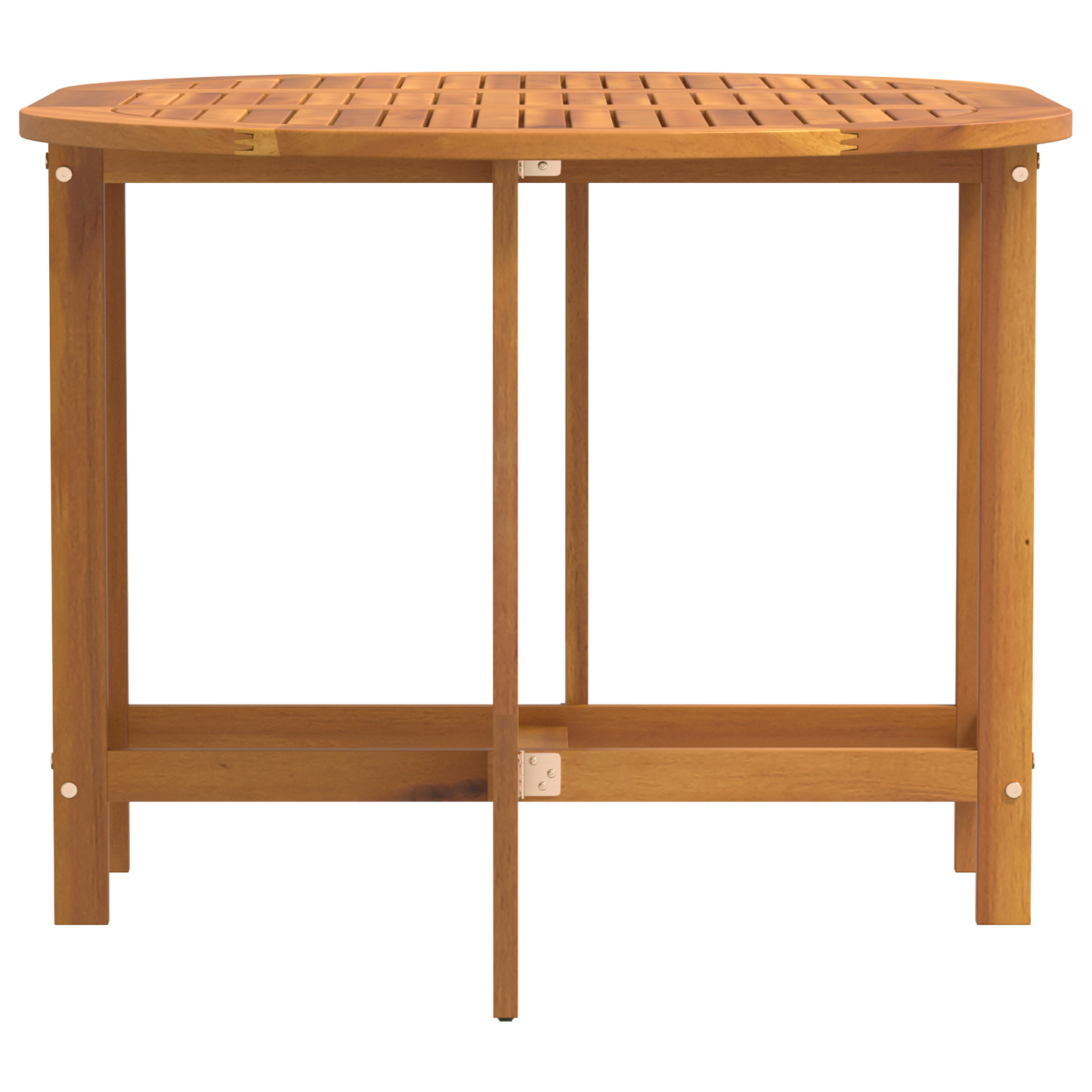 Sammenklappeligt Smørrebrødsbord 110X60X72 Cm I Massivt Akacietræ - Oval