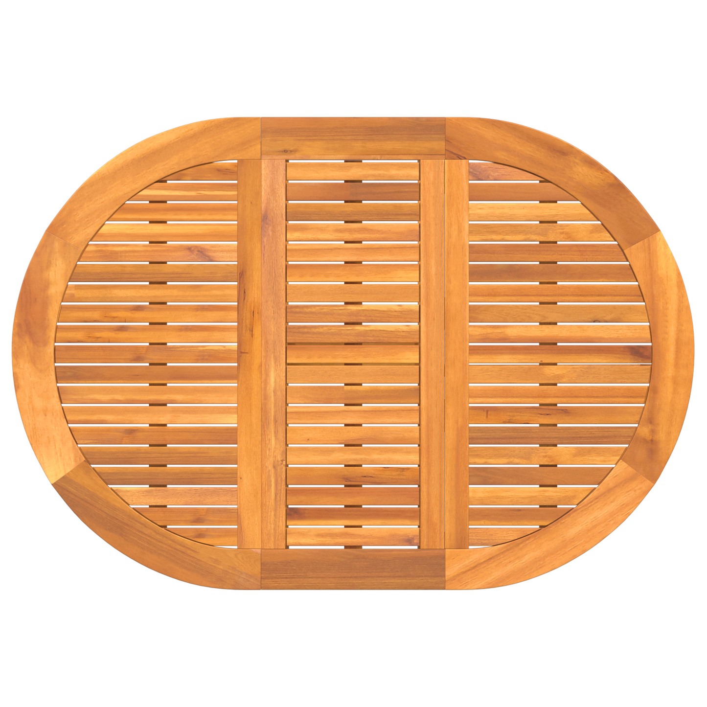 Sammenklappeligt Smørrebrødsbord 110X60X72 Cm I Massivt Akacietræ - Oval