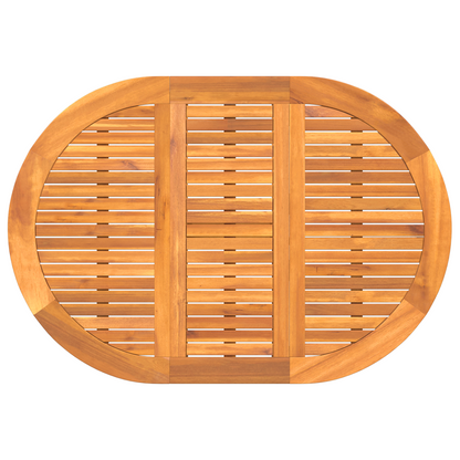 Sammenklappeligt Smørrebrødsbord 110X60X72 Cm I Massivt Akacietræ - Oval