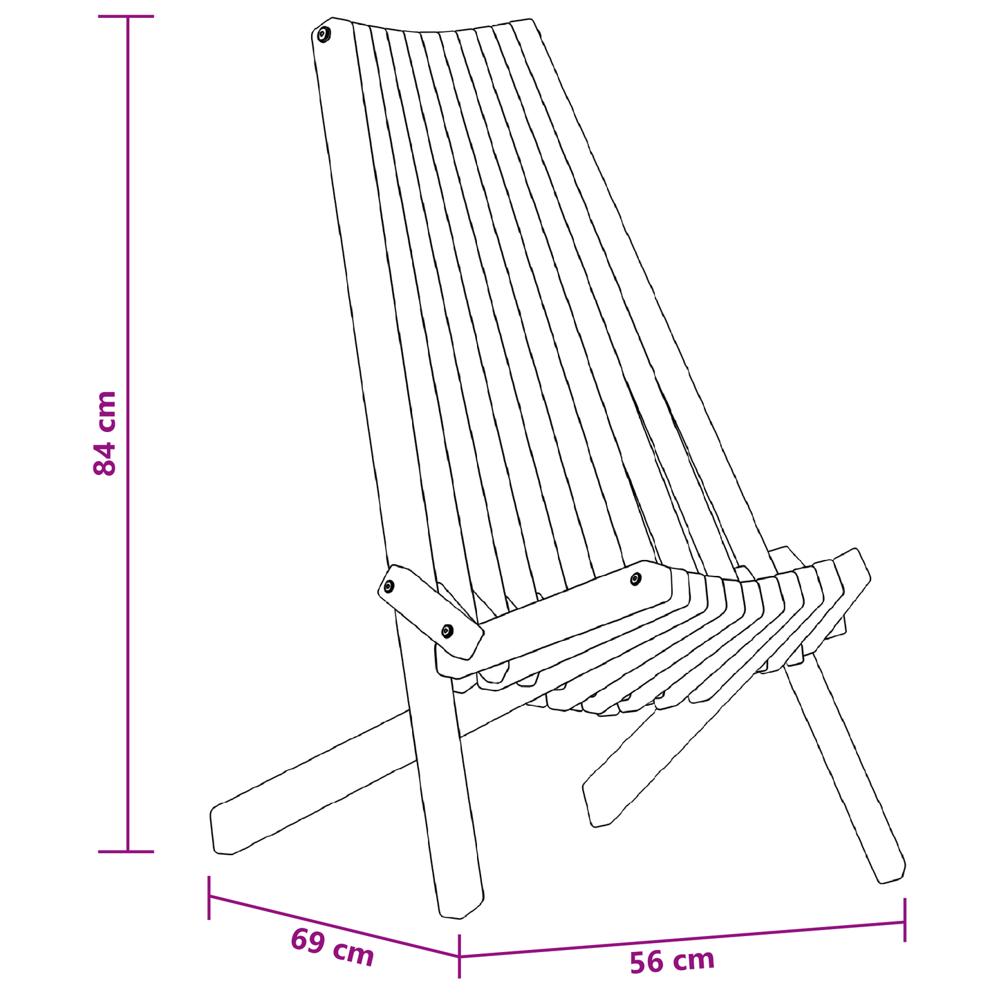 Foldbare Havestole 2 Stk Solidt Træ Akacietræ